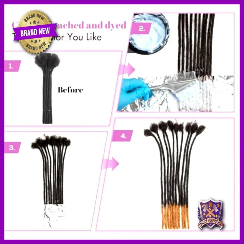 50 Strands 10 Inch Human Hair Loc Extensions, 0.4cm Width Soft Dreads